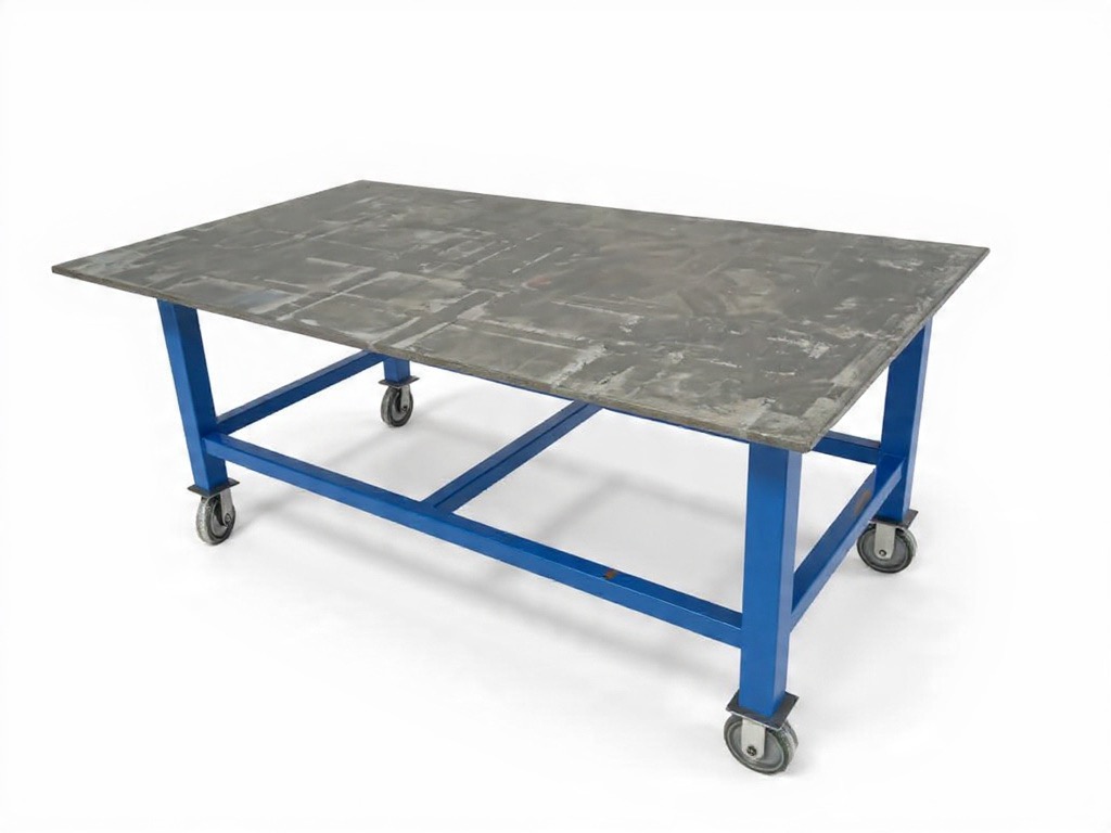 Barclay Industrial steel table on casters